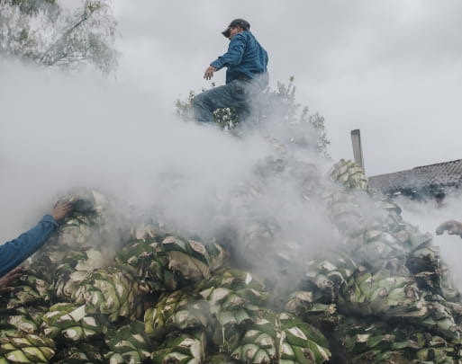 Mezcal Unión - Proceso de producción Cooking